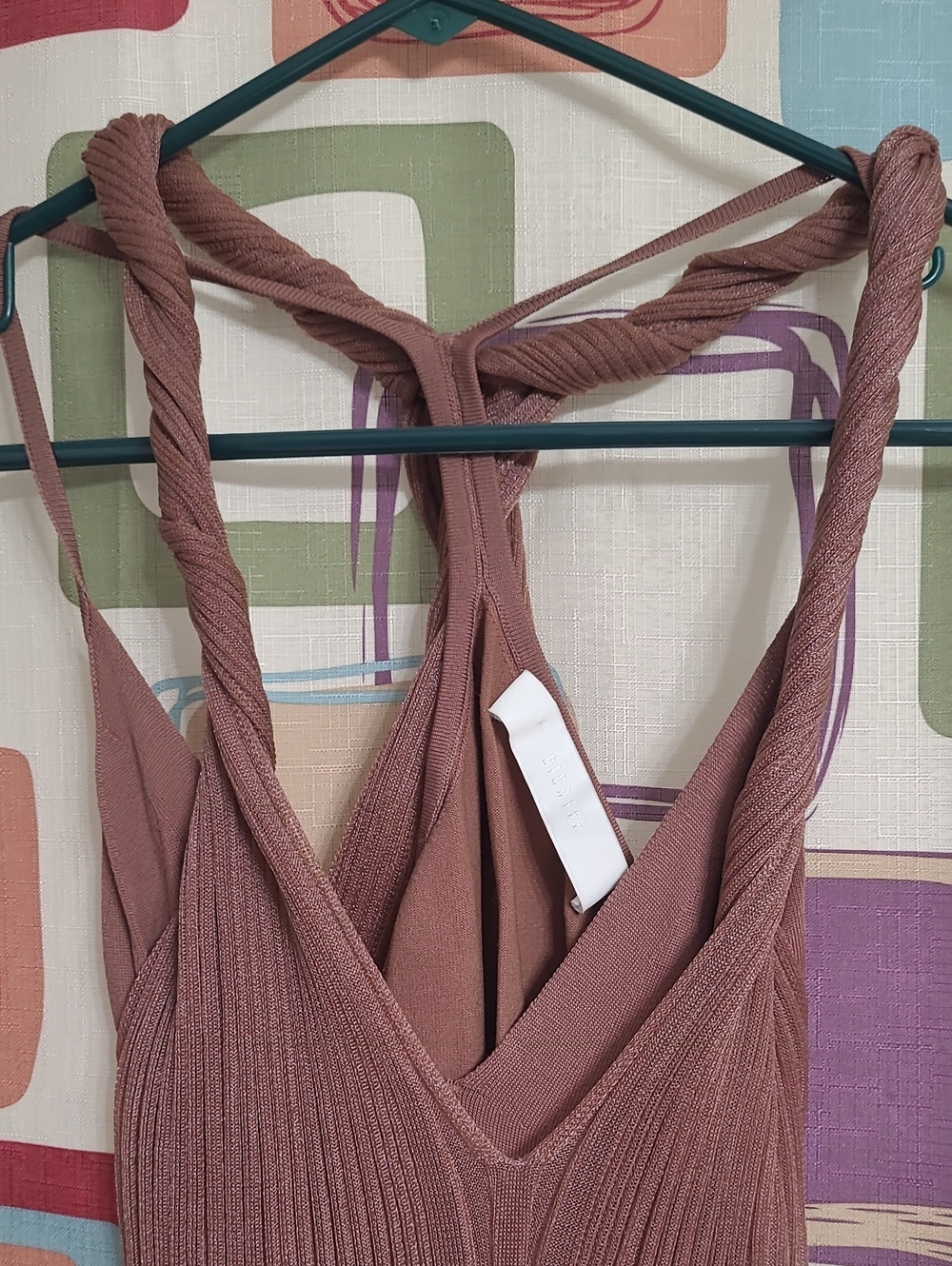 DION LEE Rust-Brown Pleated Maxi Dress - Picture 5 of 9